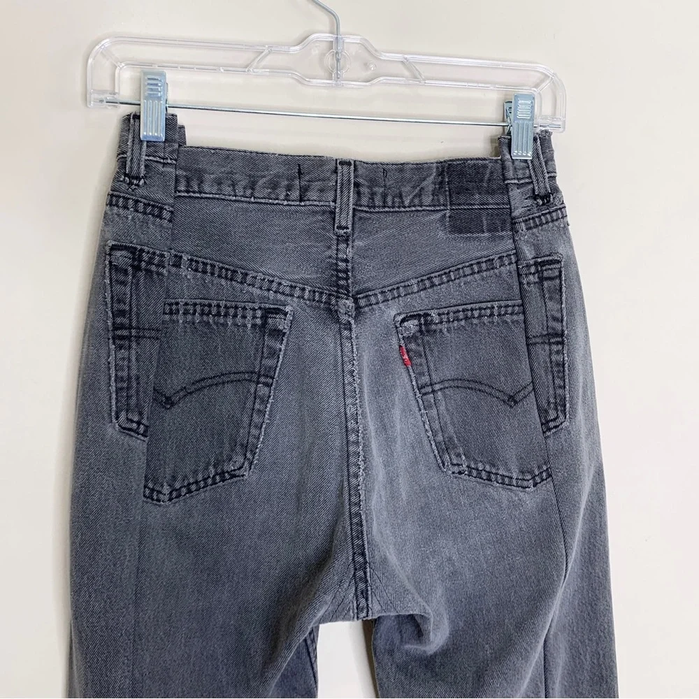 NEW EB Denim OG Reinvented Jeans (Sz 24) Reworked Levi's Washed Black / Gray